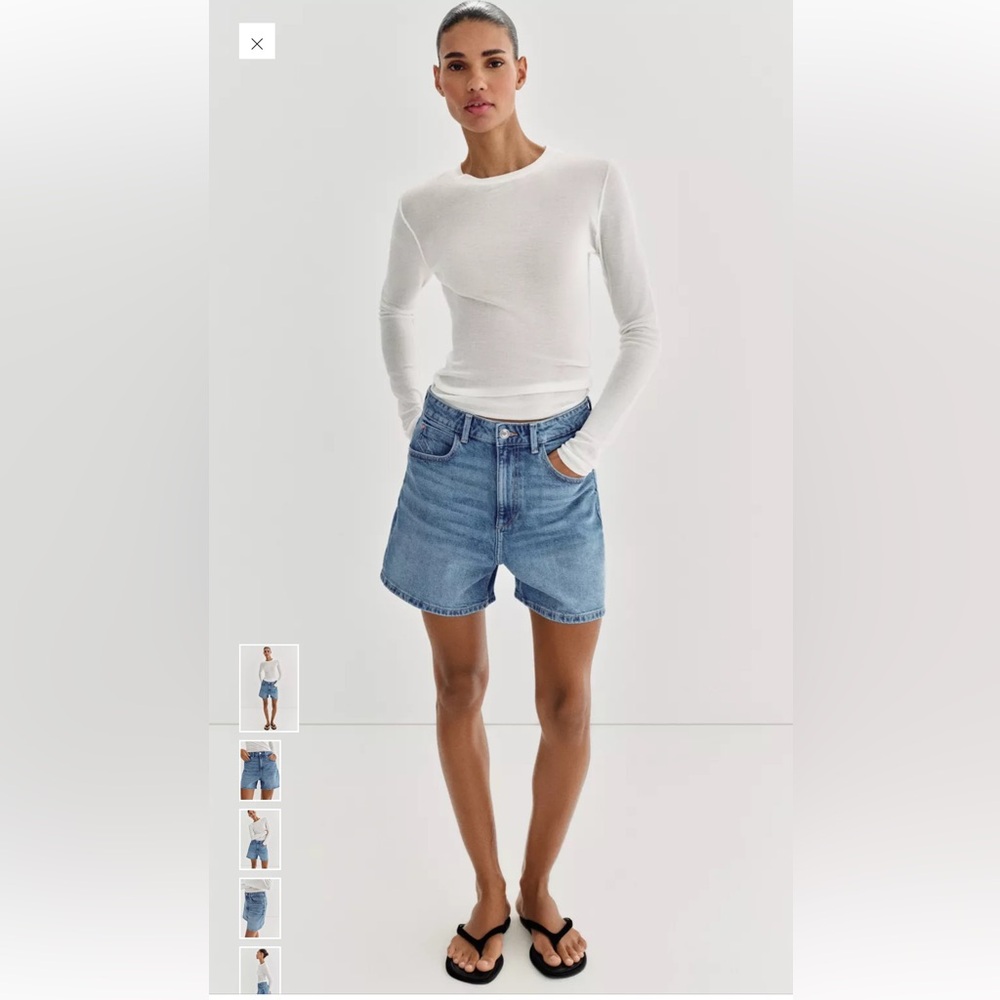 Zara Mom fit Denim Shorts